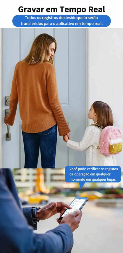 Fechadura Digital WIFI Eletrônica desbloqueio remoto impressão digital