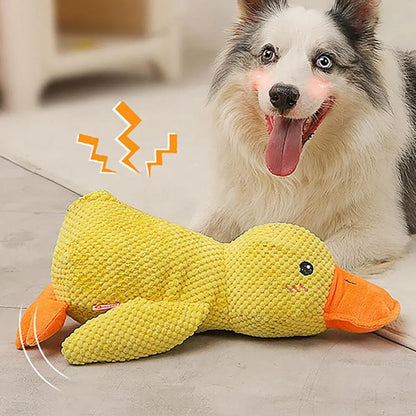 Brinquedo Pelucia de Pato para Cães  som Calmante