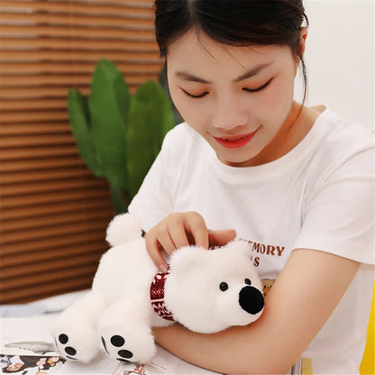 Bicho de Pelúcia de Urso Polar Realista – 28cm/43cm