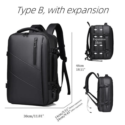 Mochila  – Impermeável, Expansível, com Porta USB e Compartimento para Notebook 15.6”