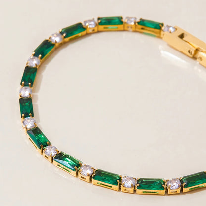 Pulseira com Zircônia Verde