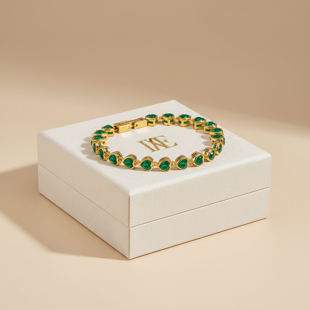 Pulseira com Zircônia Verde