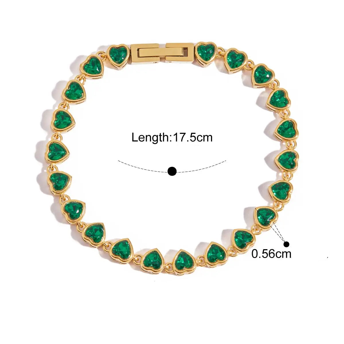 Pulseira com Zircônia Verde