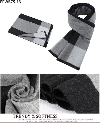 Cachecol Masculino Xadrez — Estilo e Conforto para os Dias Frios
