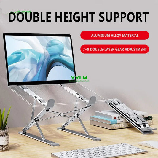 Suporte para Laptop  em Alumínio Ajustável e Portátil