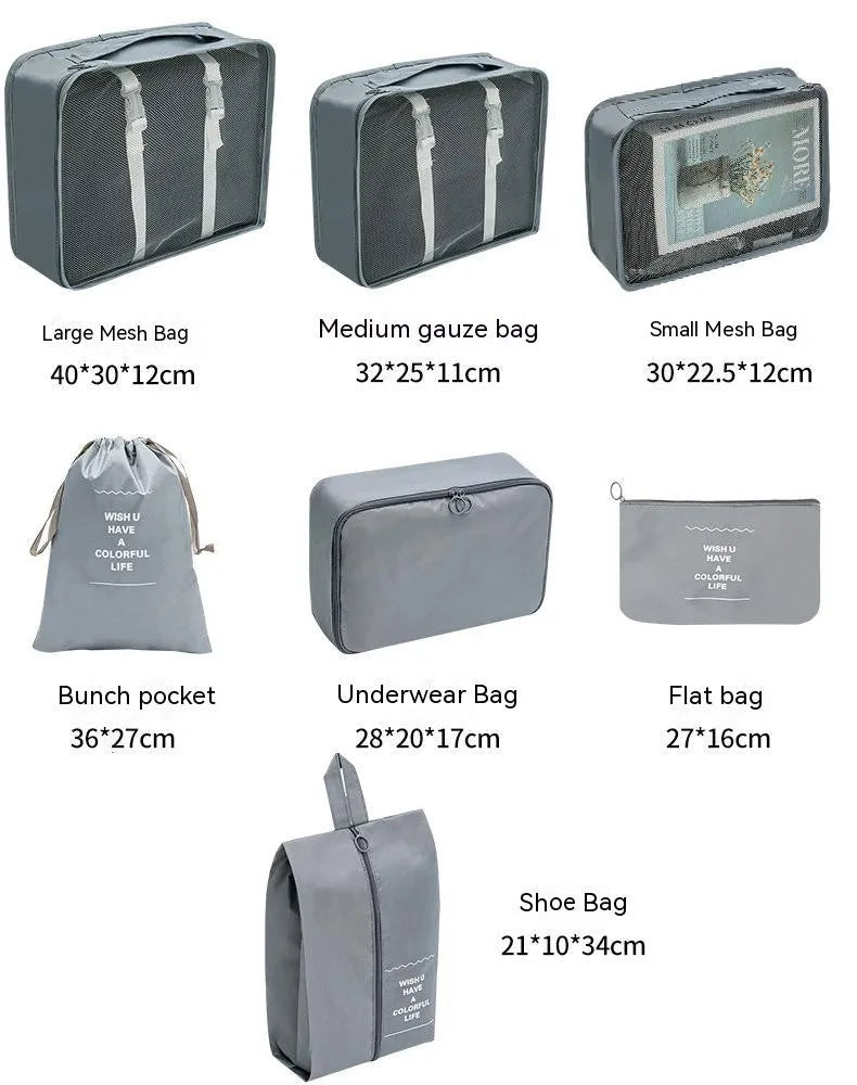 Conjunto de Organizadores de Viagem – 7/8/9/10 Peças, Arrumação para Mala, Bolsas