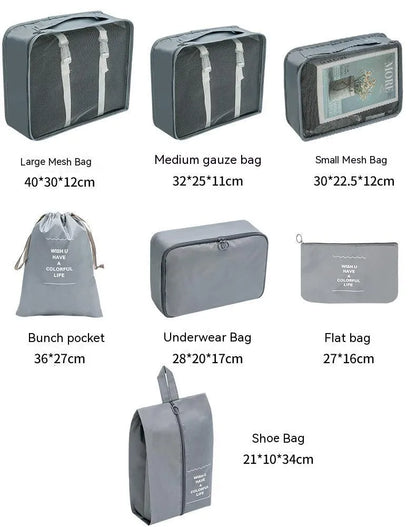 Conjunto de Organizadores de Viagem – 7/8/9/10 Peças, Arrumação para Mala, Bolsas