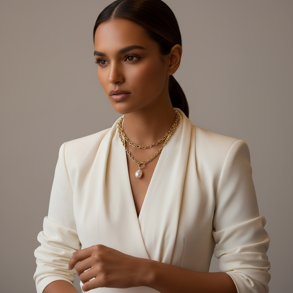 Kit Conjunto Colar com Pérola