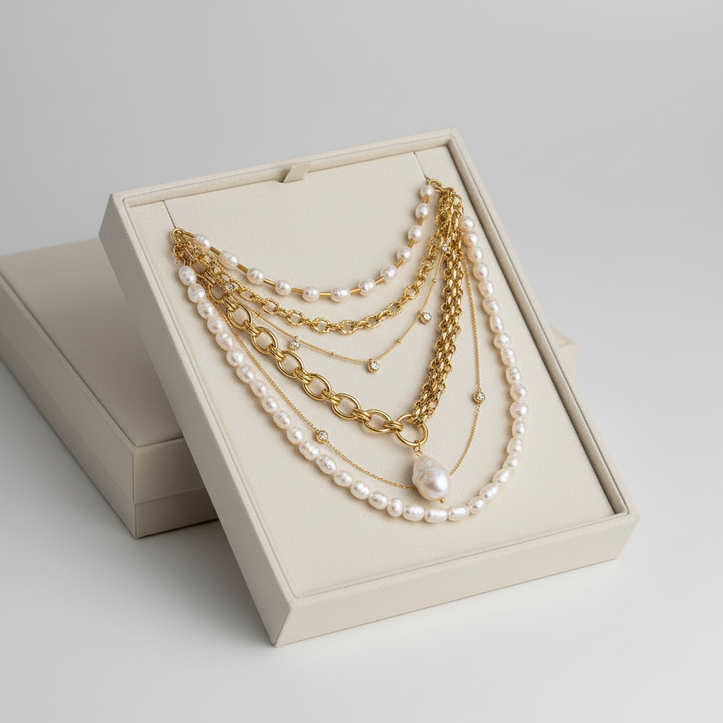 Kit Conjunto Colar com Pérola