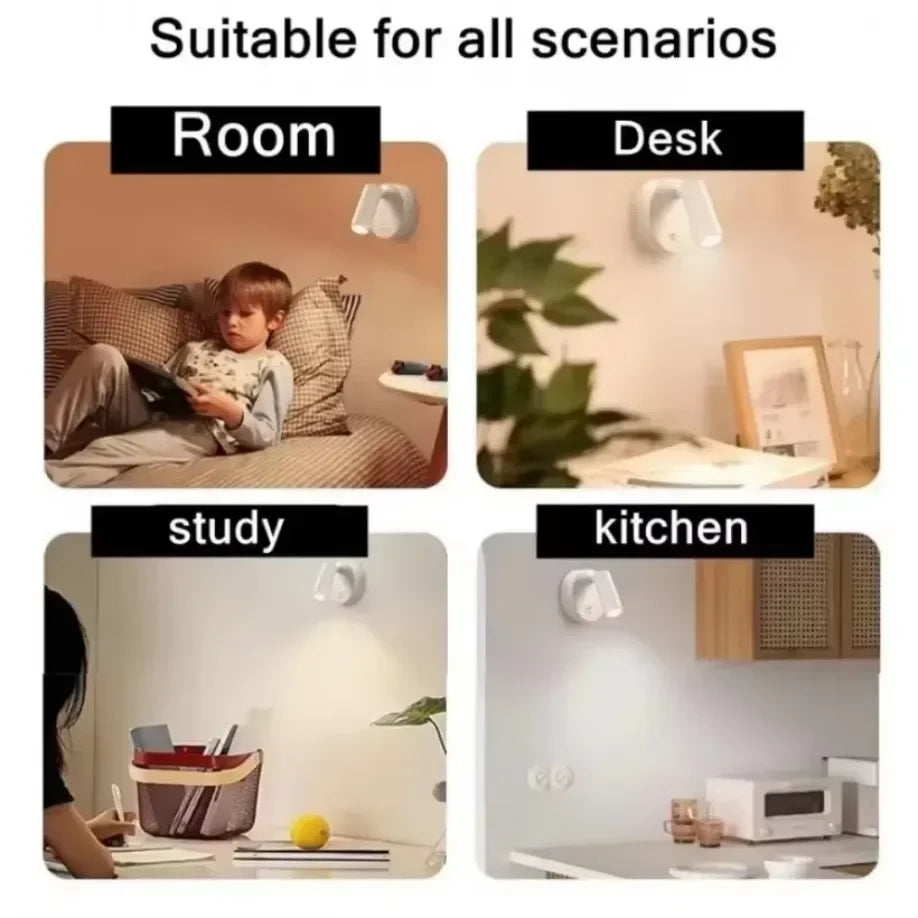 Luminária de Parede LED USB Recarregável