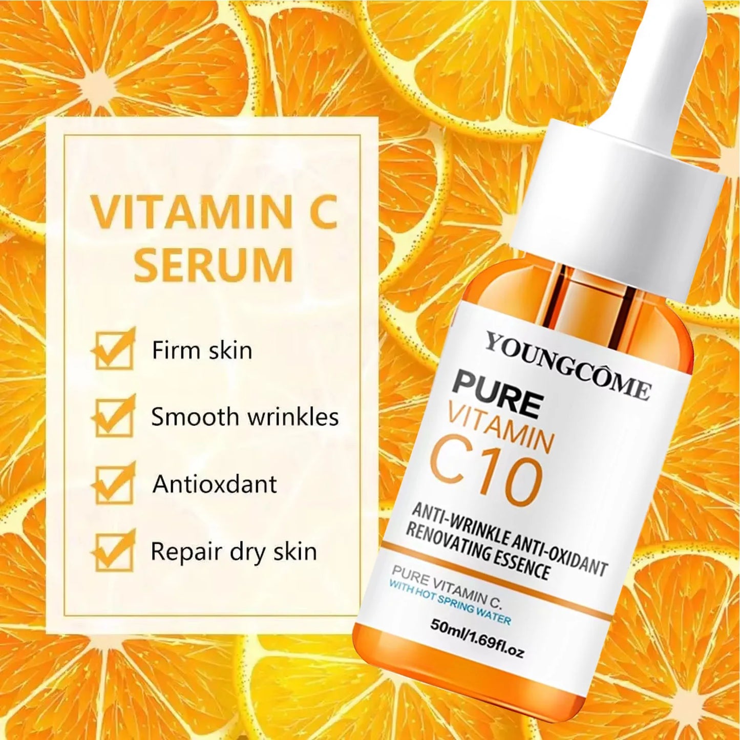 Sérum Facial Vitamina C + Ácido Hialurônico – Clareador e Hidratante