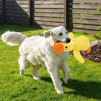 Brinquedo Pelucia de Pato para Cães  som Calmante