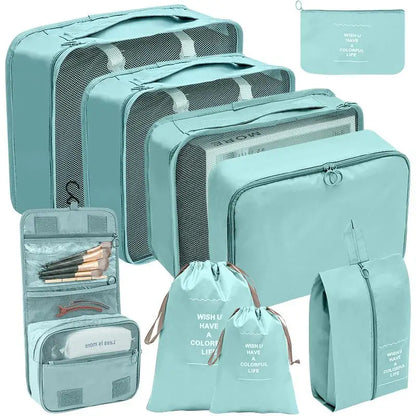 Conjunto de Organizadores de Viagem – 7/8/9/10 Peças, Arrumação para Mala, Bolsas