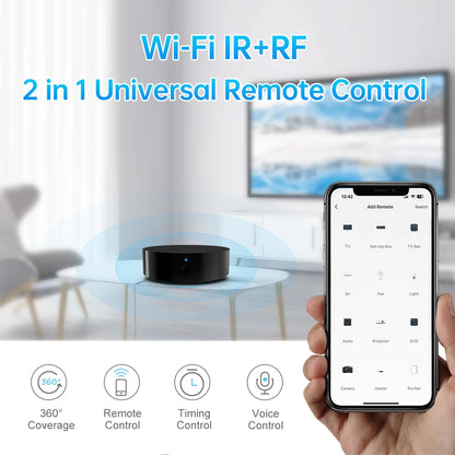 WiFi Smart Remote Control for Smart Home, Compatible with TV, Air Conditioner, Alexa and Google Home