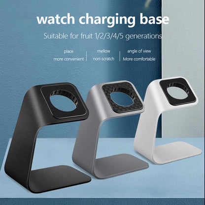 Suporte de Carregamento para Smartwatch em Liga de Alumínio  – Base Dock Compatível com Carregador de Relógio