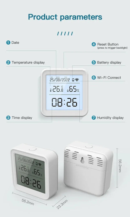 Smart Thermometer Humidity Sensor Wi-Fi