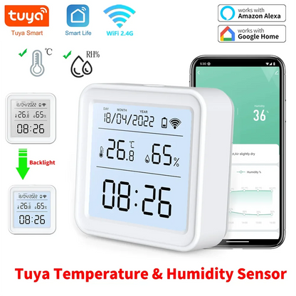 Smart Thermometer Humidity Sensor Wi-Fi
