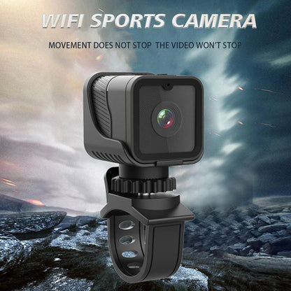 Mini Câmera Esportiva Portátil 1080P HD com Wi-Fi e Suporte à Prova d'Água