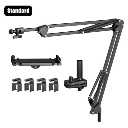 Suporte Giratório para Tablet e Celular – Compatível com Dispositivos de 4'' a 12.9'' | Ajustável com Braço Longo para Cama e Mesa