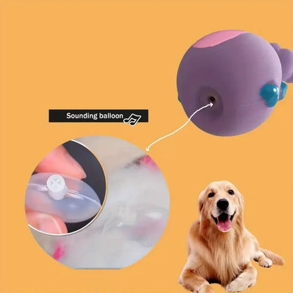 Brinquedo mastigável de borracha macia para cães Squeaky Interactive