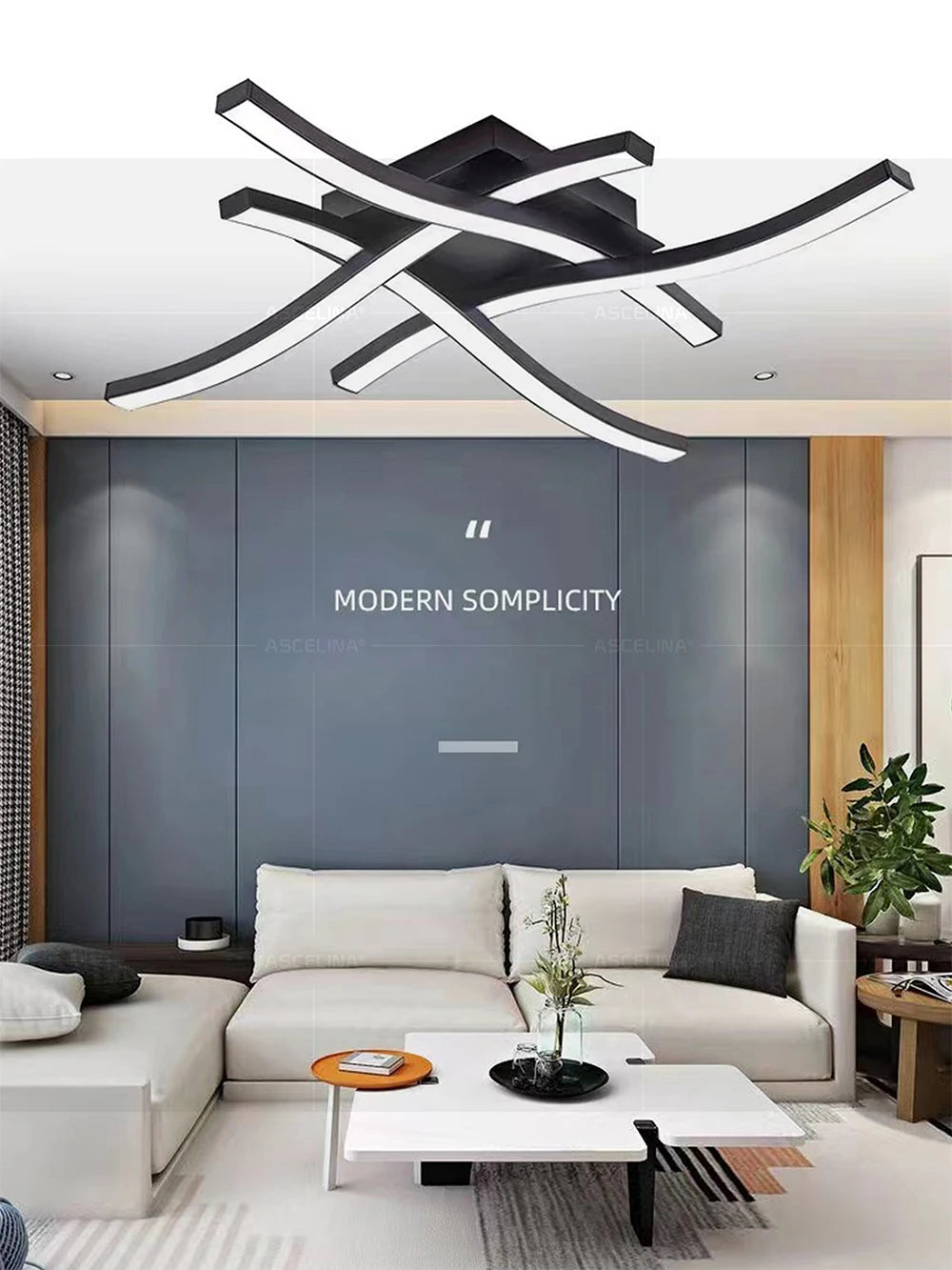 Luminária Lustre de Teto LED Moderna