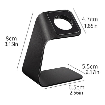 Suporte de Carregamento para Smartwatch em Liga de Alumínio  – Base Dock Compatível com Carregador de Relógio