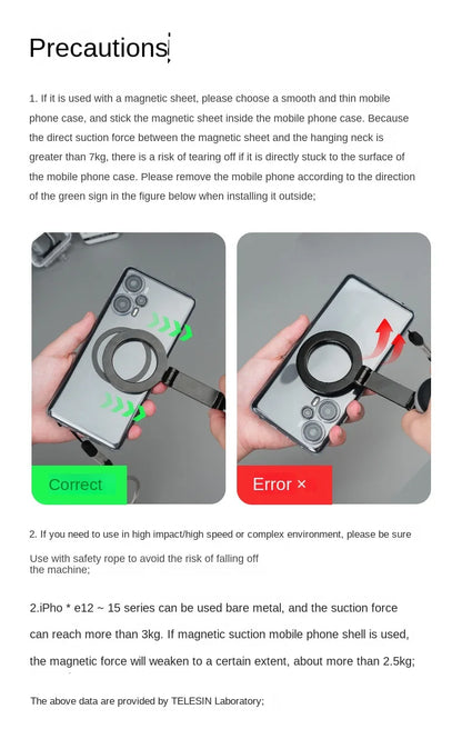 Suporte de Celular Magnético de Pescoço