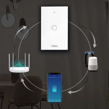 Interruptor Tomada inteligente touch wi fi com Neutro