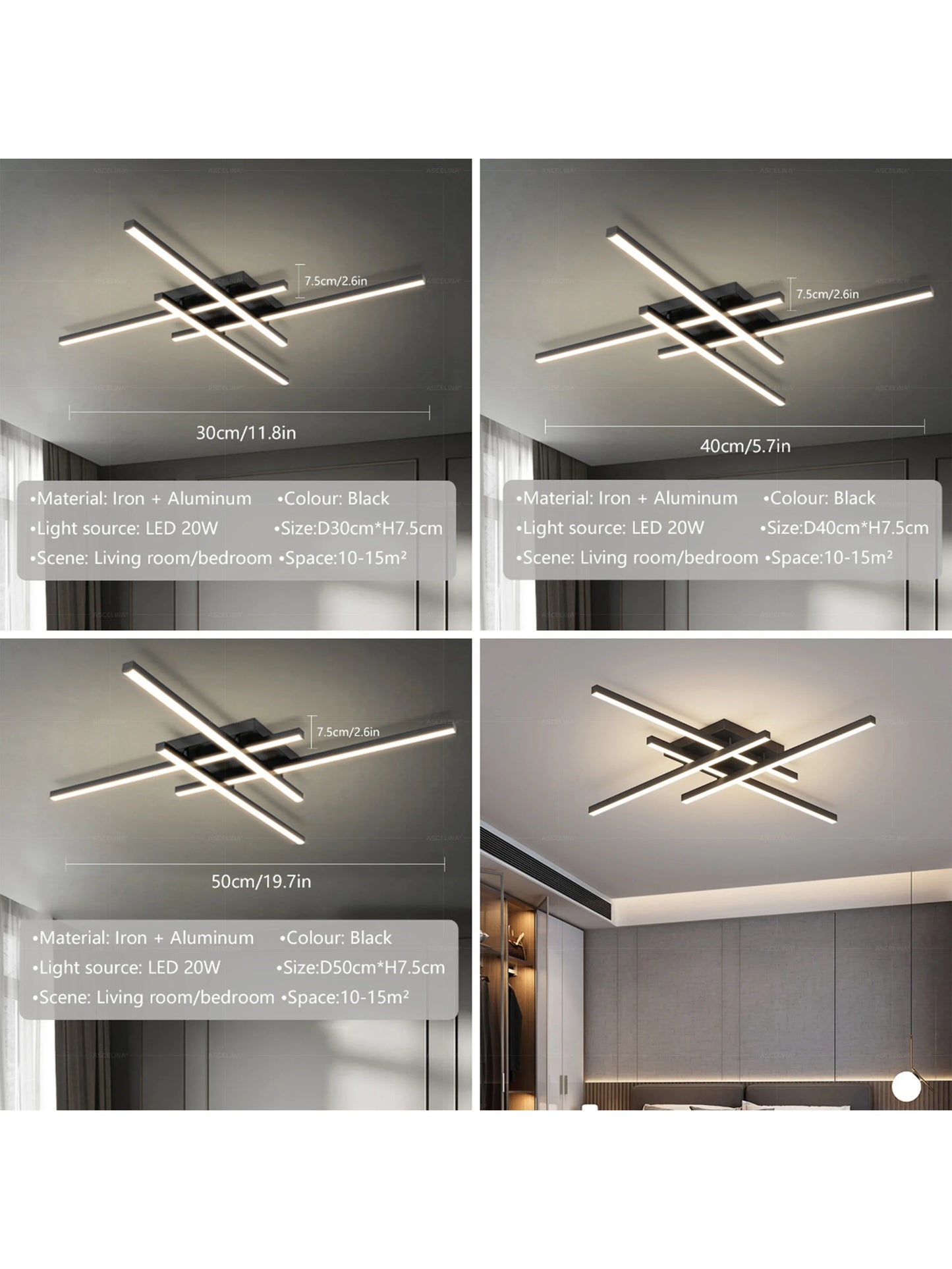 Luminária de Teto LED Linha Moderna