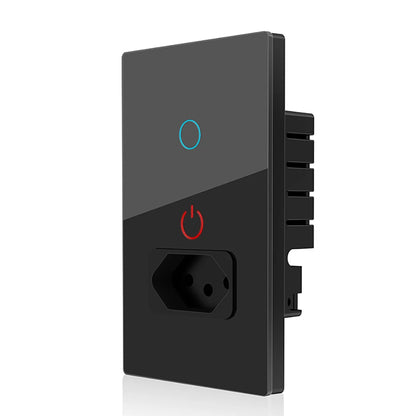 Interruptor e Tomada Inteligente Wi-Fi  Padrão Brasil, Painel de Vidro