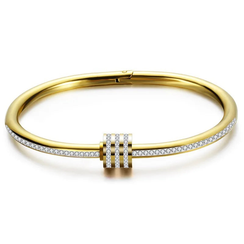 Pulseira Bangle com Zircônias