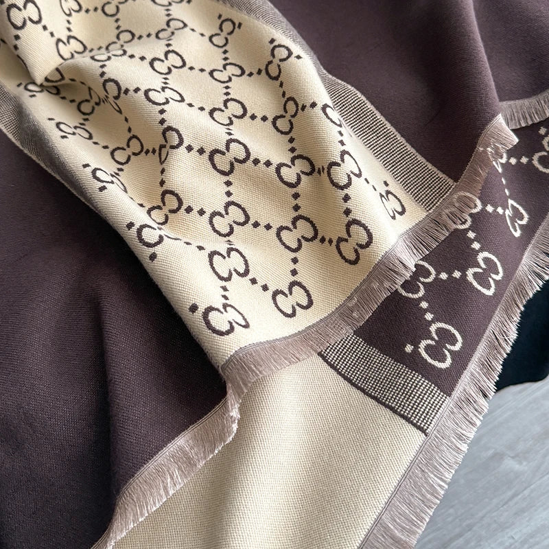 Cachecol Feminino Luxo Inverno – Pashmina  Manta com Toque de Cashmere