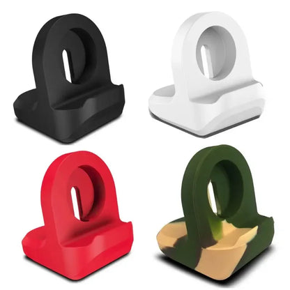 Suporte de Carga em Silicone para Apple Watch – Base Dock Compatível com Séries 1/2/3/4 (38mm, 40mm, 42mm, 44mm