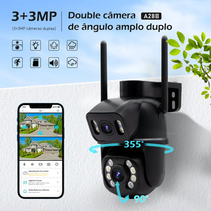Câmera de Segurança Wi-Fi 4K Ultra HD à Prova d’Água 