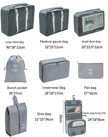 Conjunto de Organizadores de Viagem – 7/8/9/10 Peças, Arrumação para Mala, Bolsas