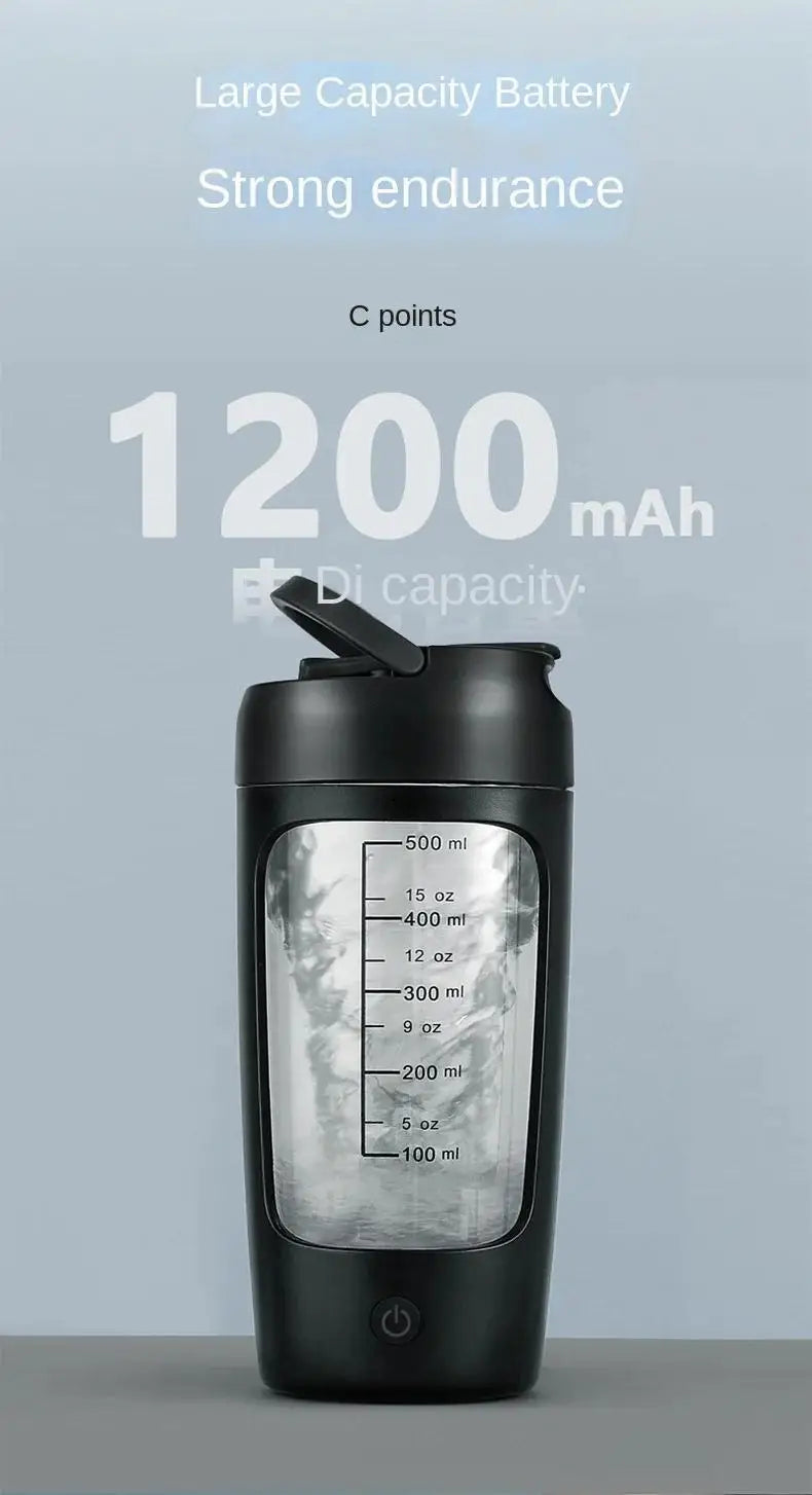 Copo Misturador Automático Portátil – 650ml, Recarregável, Ideal para Shakes de Proteína, Esportes e Fitness