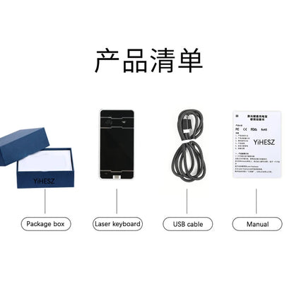 Projetor de Teclado Sem Fio Teclado Bluetooth