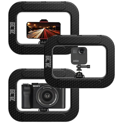 Iluminador Ring Light Retangular Portátil com Suporte