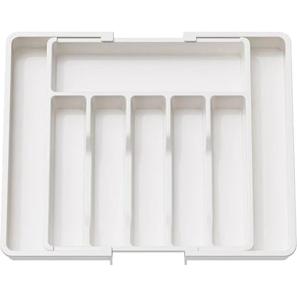 Expandable Cutlery Organizer - Adjustable Tray for Kitchen Drawers