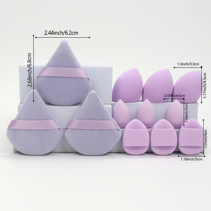 Conjunto de Esponjas Maquiagem 12 Peças
