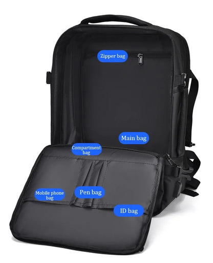 Mochila  – Impermeável, Expansível, com Porta USB e Compartimento para Notebook 15.6”
