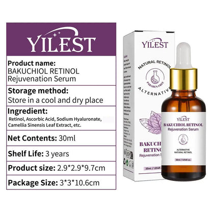 Sérum Facial Bakuchiol + Retinol & Vitamina C – Anti-Idade e Rejuvenescedor