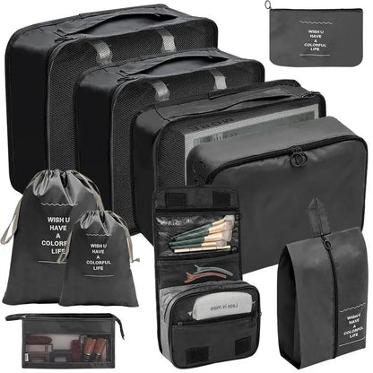 Conjunto de Organizadores de Viagem – 7/8/9/10 Peças, Arrumação para Mala, Bolsas