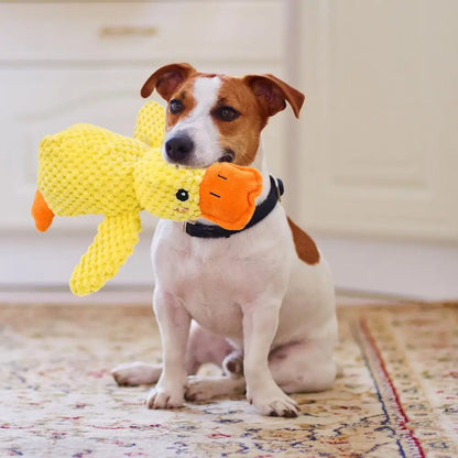 Brinquedo Pelucia de Pato para Cães  som Calmante