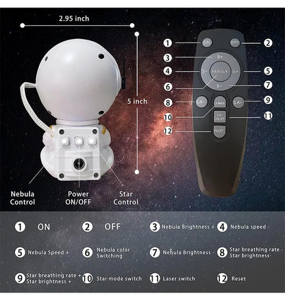 Luminária Projetor Noturna LED  Efeito Céu Estrelado