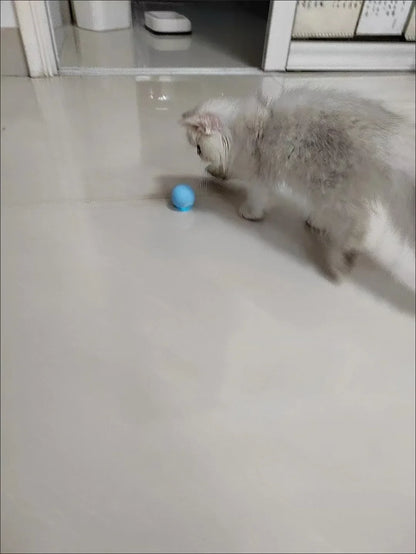 Bola Interativa Inteligente para Gatos – Brinquedo Eletrônico com Rolamento Automático e Efeitos Mágicos