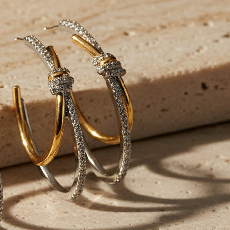 Brincos com Zirconia Oval