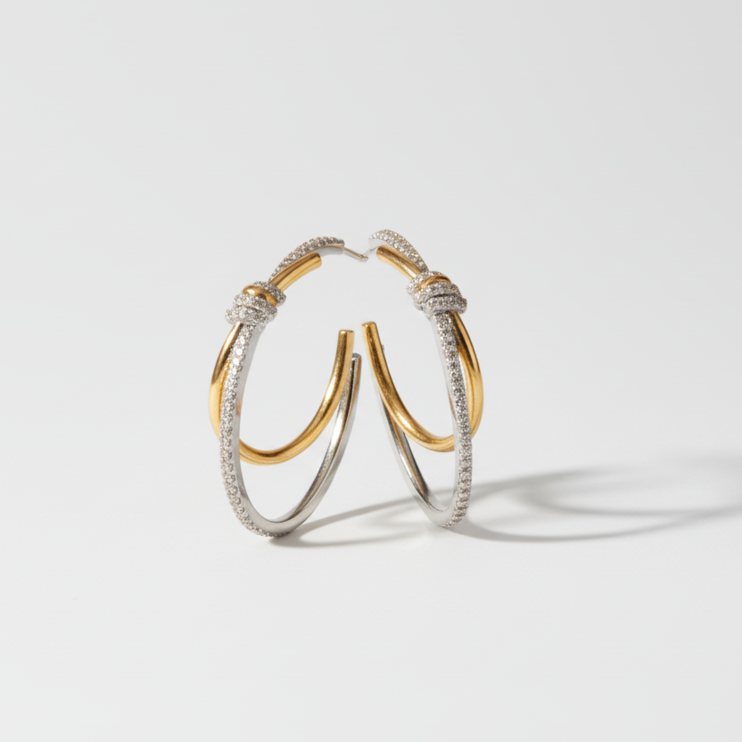 Brincos com Zirconia Oval