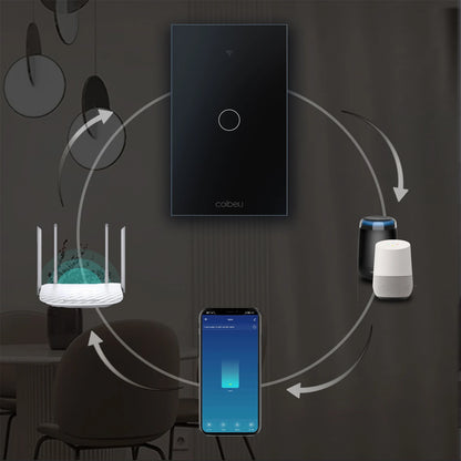 Interruptor Tomada inteligente touch wi fi com Neutro