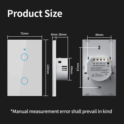 Interruptor de Luz Inteligente com sensor de toque Smart Home